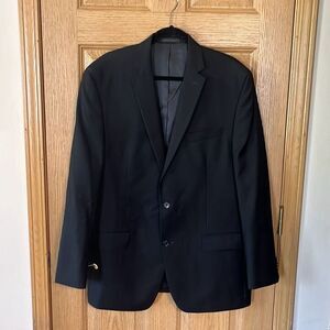 Michael Kors Black Wool 2 Button Suit Jacket 44L